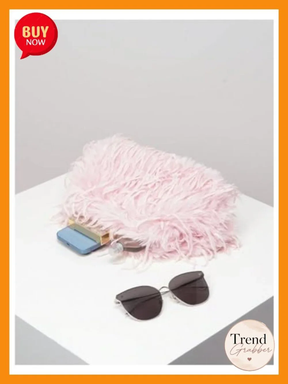 Fuzzy Plush Evening Bag Clutch Handbag Y2K Faux Fur Purse